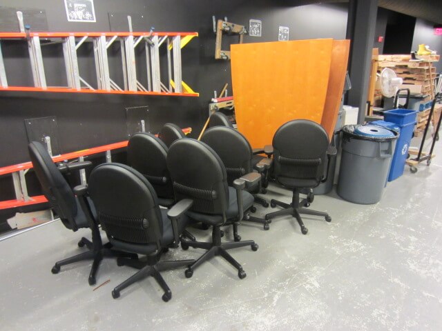 2nd Hand Office Furniture Tables from Kimball - These tables fold in half for easy transit and storage.