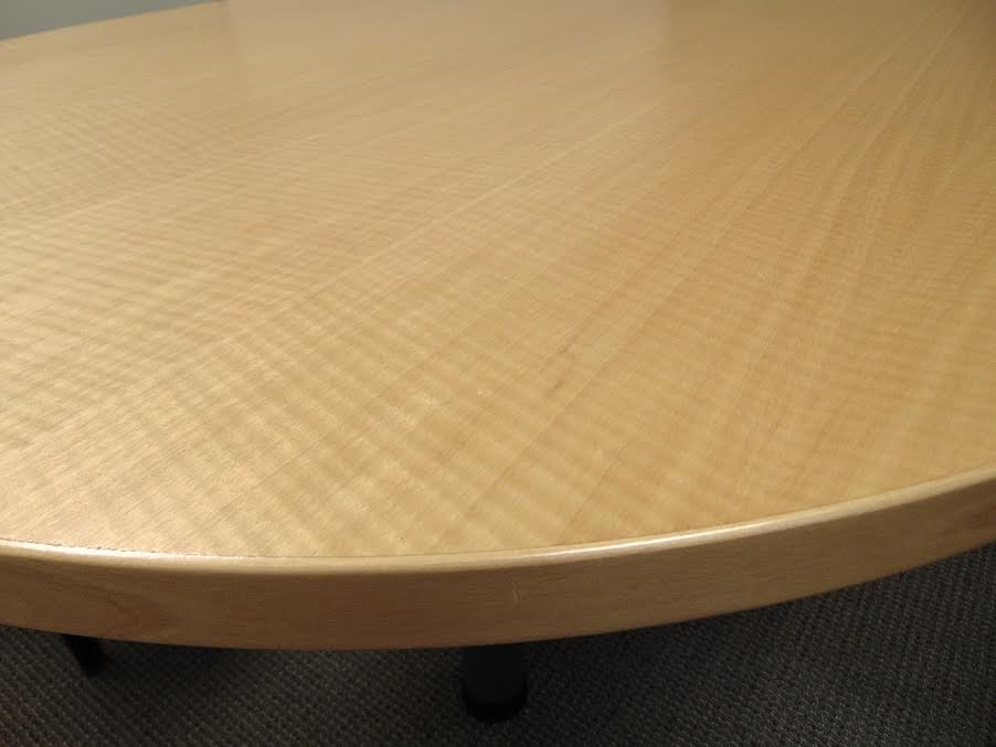 Office furniture from Haworth - close up for Maple Veneer top detail