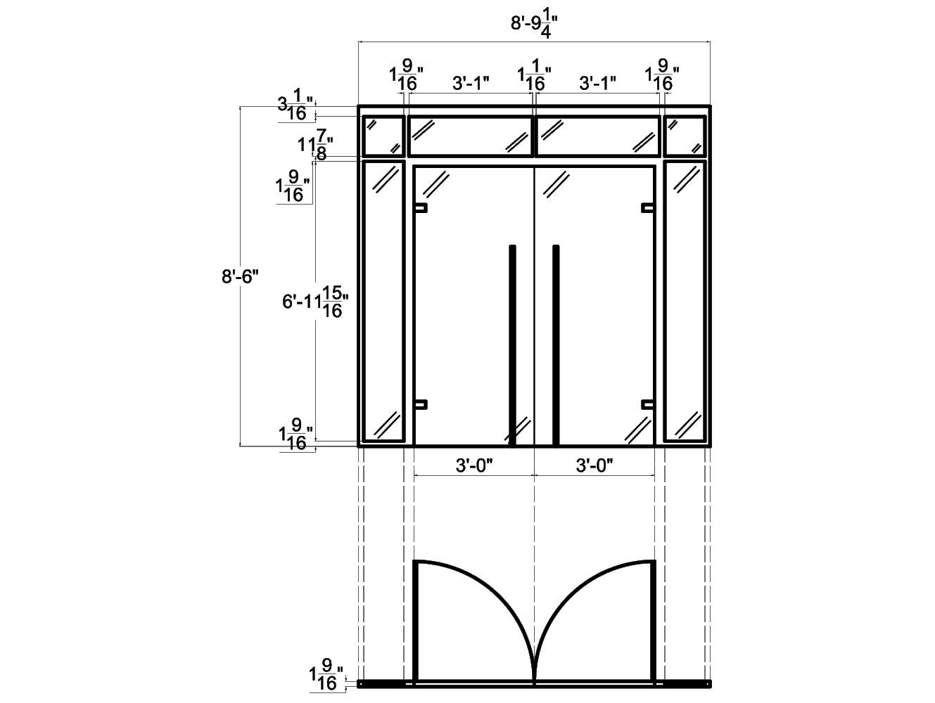 Glass Room Dividers from NXTWALL - 2D schematic