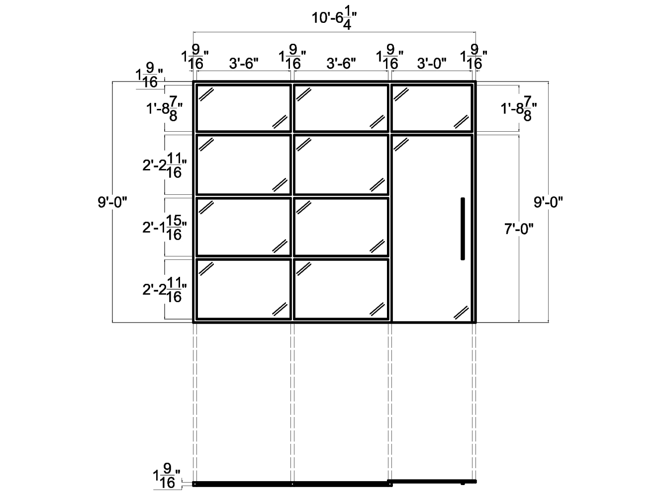 Glass Room Dividers from NXTWALL - 2D schematic