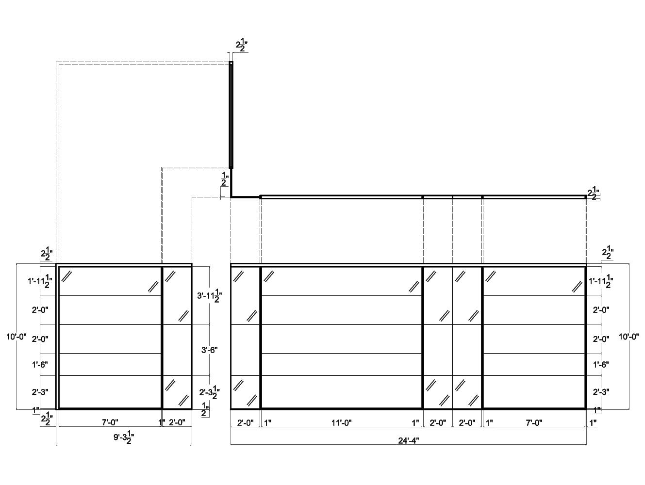 Glass Wall Systems from Concord - 2D schematic