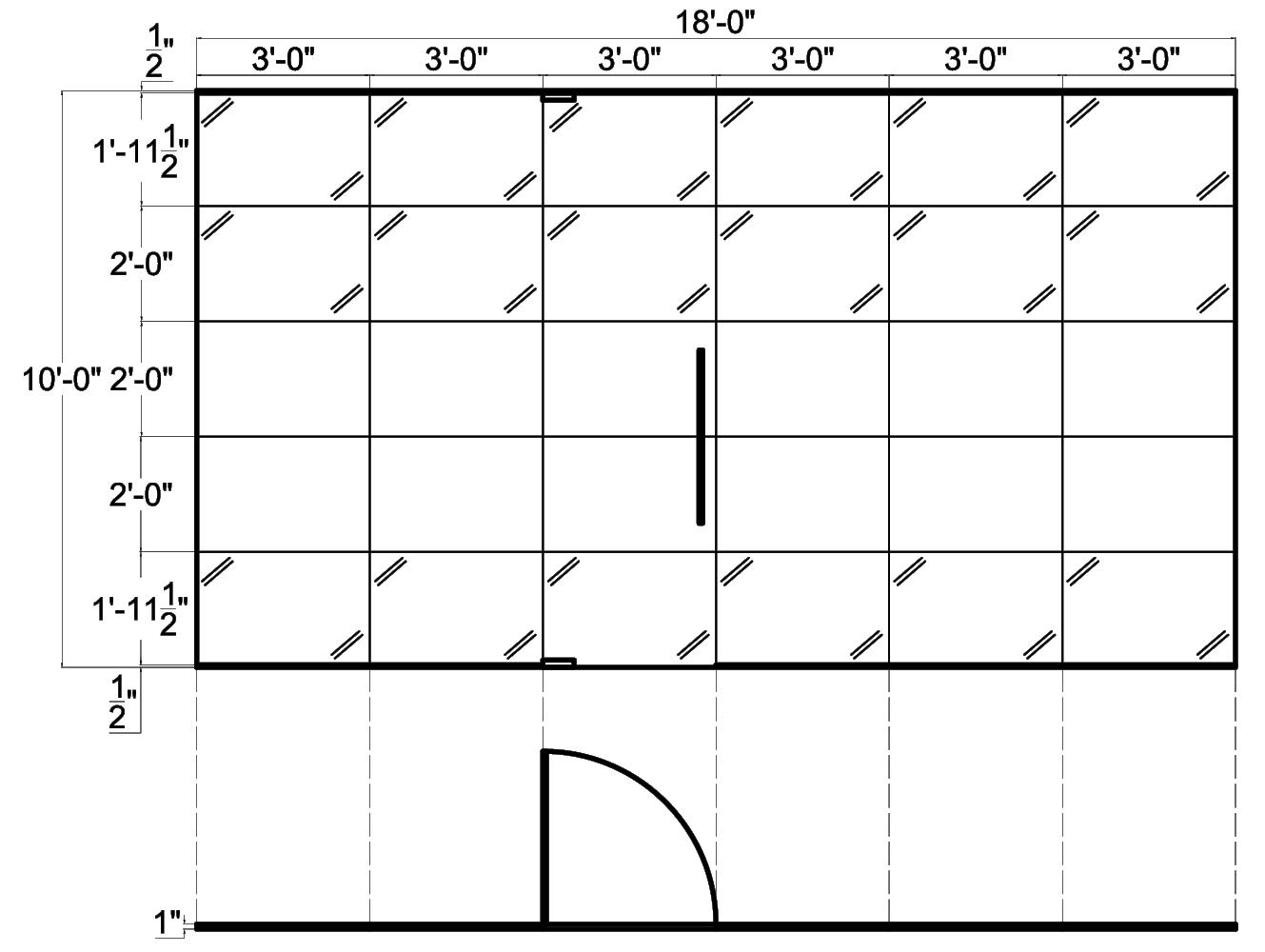 Glass Wall Systems from Concord - 2D schematic