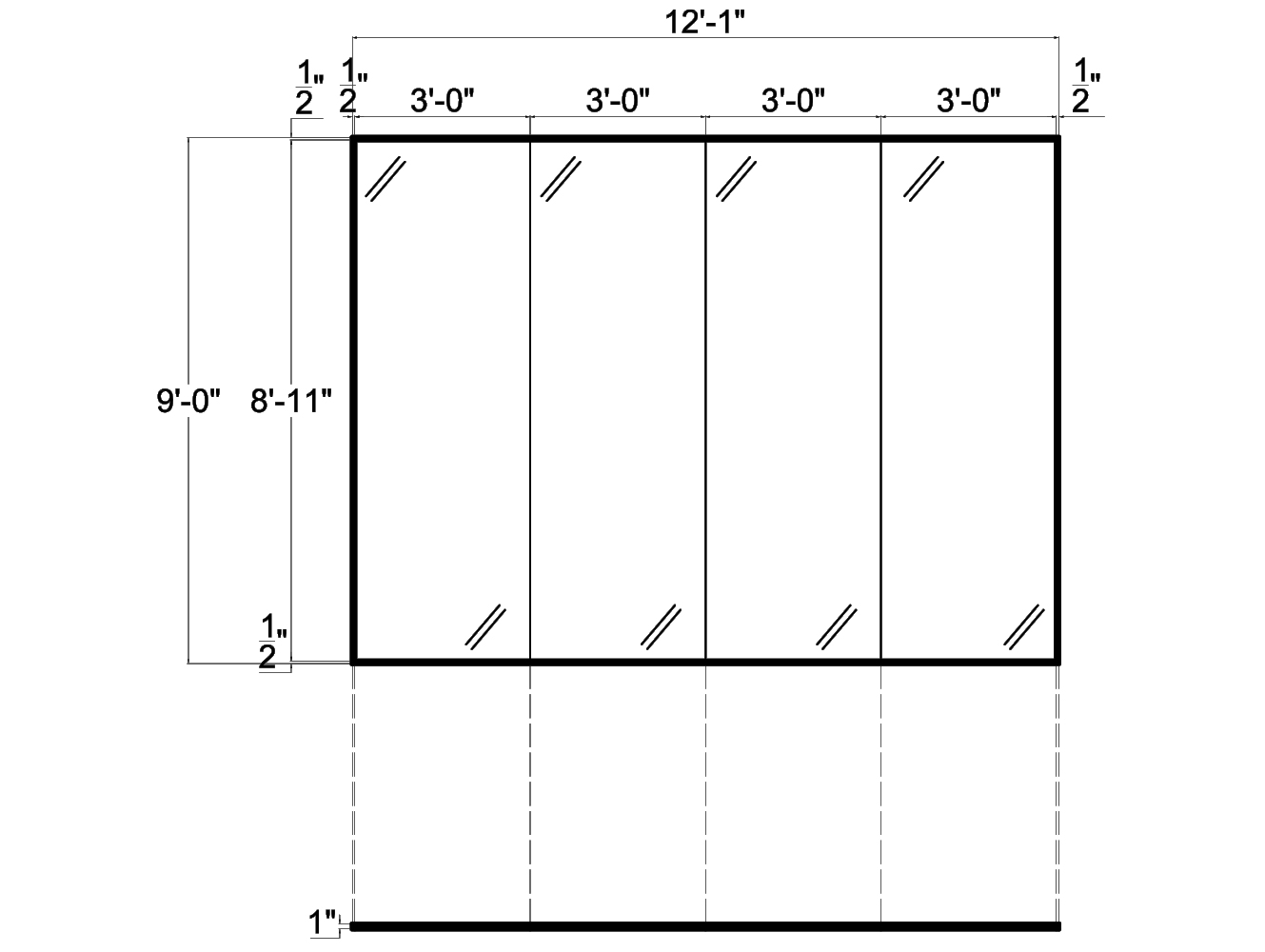 Glass Wall Systems from Concord - 2D schematic