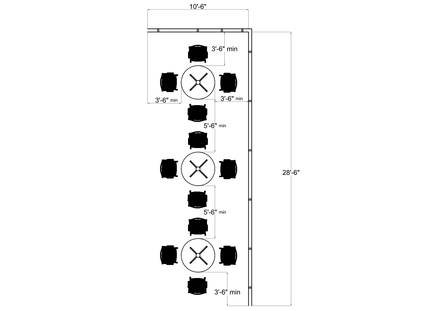 Break Room Furniture from Compel - 2D plan