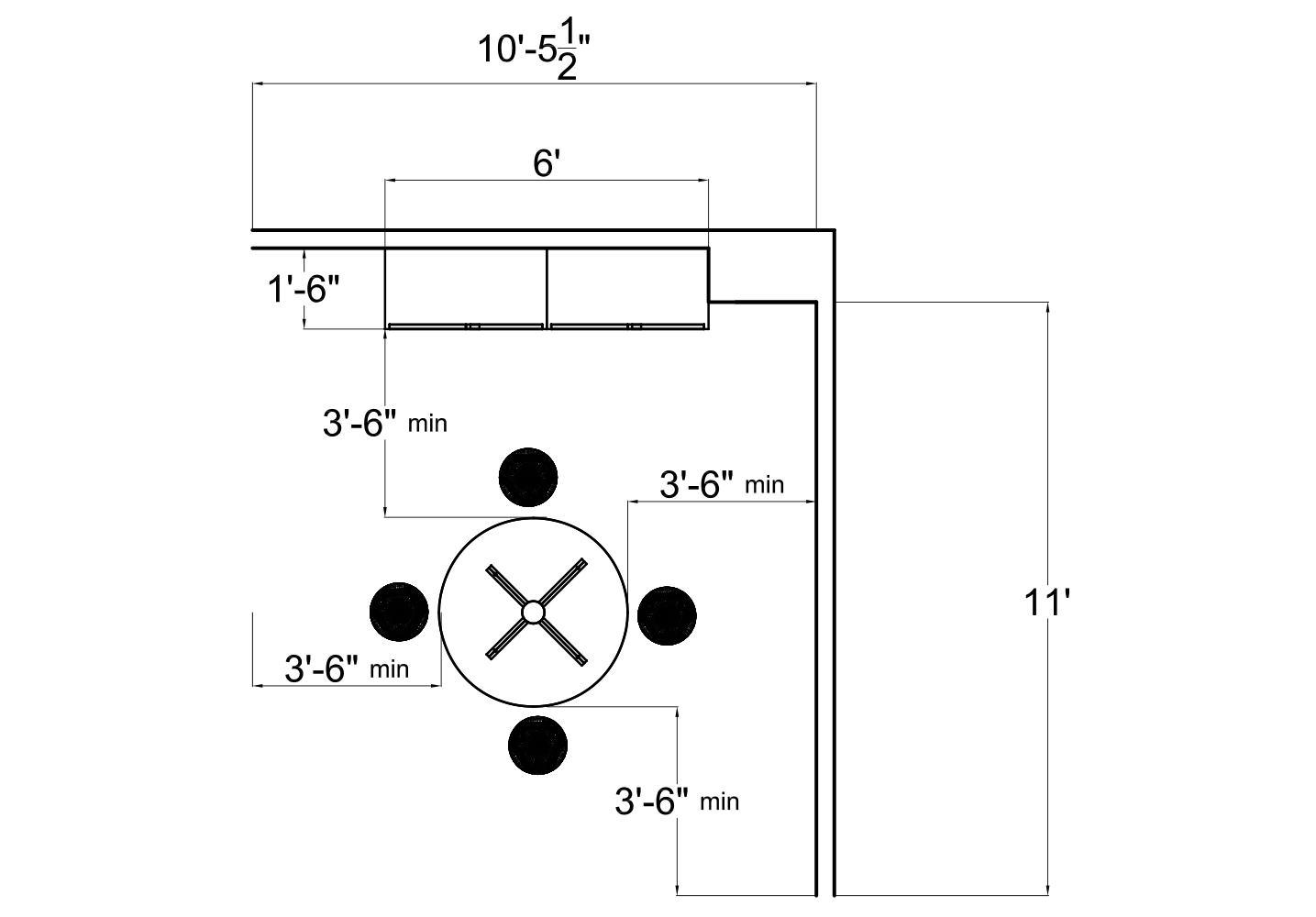 Break Room Furniture from Compel - 2D plan