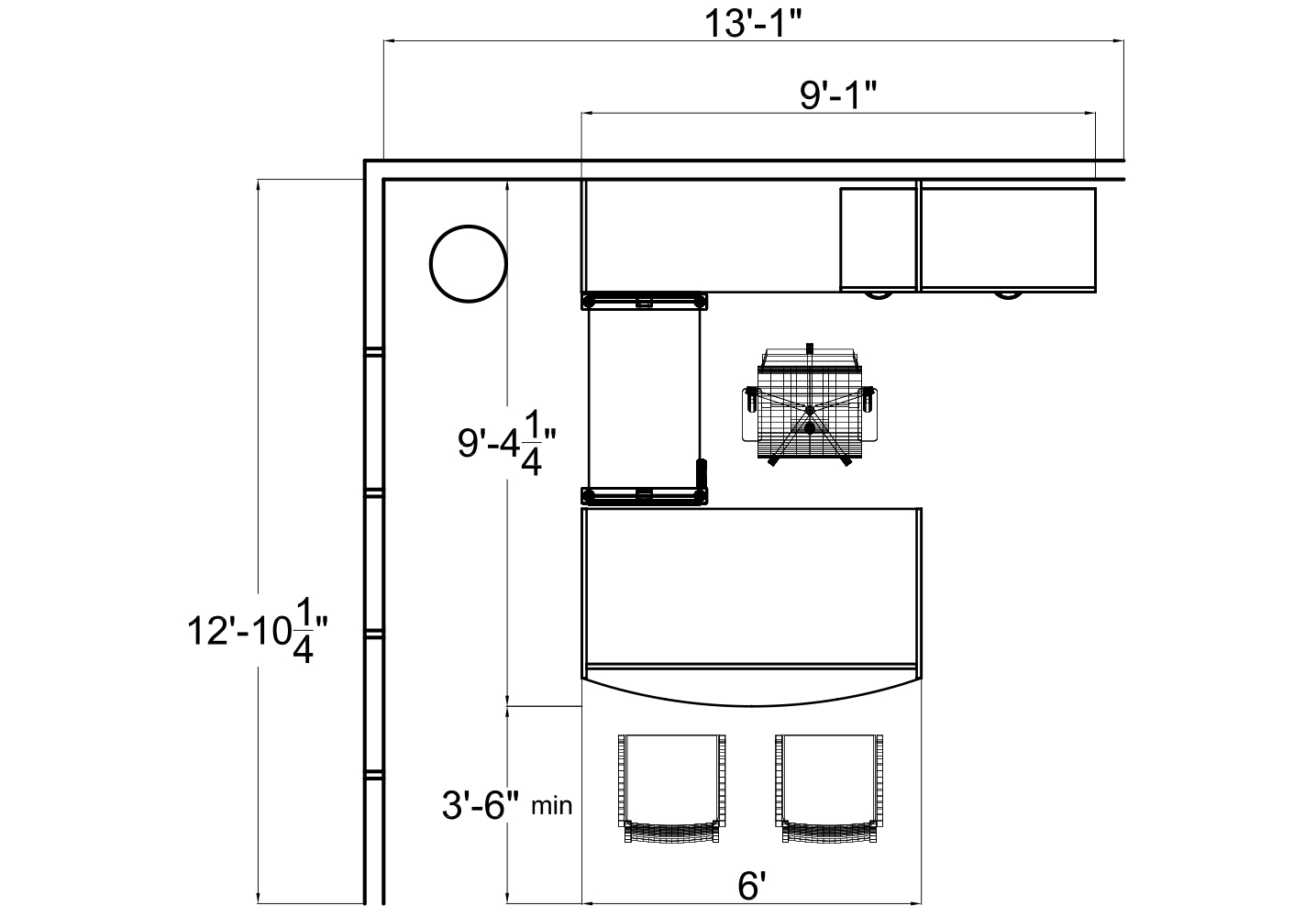 Executive Furniture from Compel - 2D plan