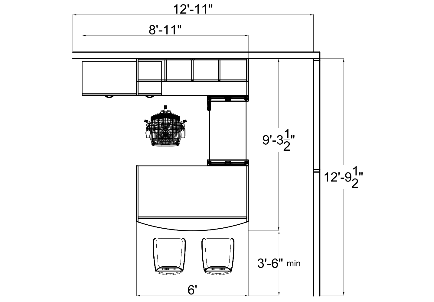 Executive Furniture from Compel - 2D plan