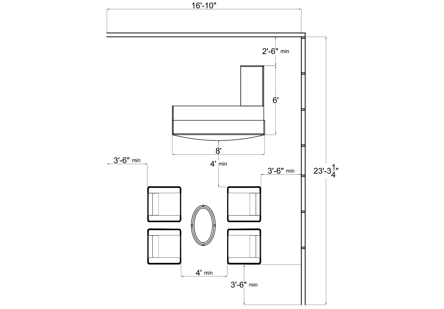 Reception Area Furniture from Compel - 2D plan